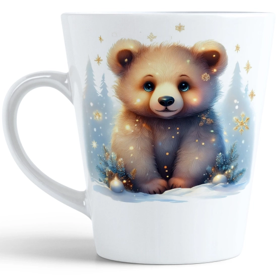 ŚWIĄTECZNY KUBEK LATTE 330ml PREZENT ŚWIĘTA ZIMOWY RENIFER JELEŃ MIKOŁAJ