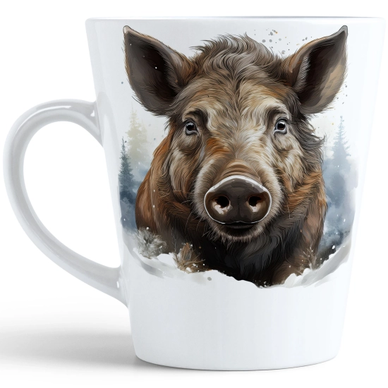 ŚWIĄTECZNY KUBEK LATTE 330ml PREZENT ŚWIĘTA ZIMOWY RENIFER JELEŃ MIKOŁAJ