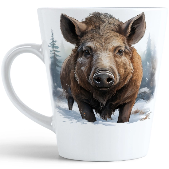 ŚWIĄTECZNY KUBEK LATTE 330ml PREZENT ŚWIĘTA ZIMOWY RENIFER JELEŃ MIKOŁAJ