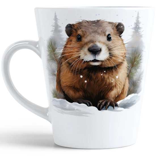 ŚWIĄTECZNY KUBEK LATTE 330ml PREZENT ŚWIĘTA ZIMOWY RENIFER JELEŃ MIKOŁAJ