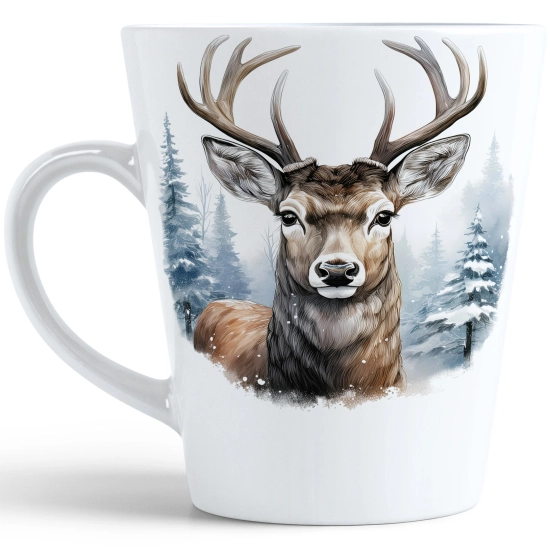 ŚWIĄTECZNY KUBEK LATTE 330ml PREZENT ŚWIĘTA ZIMOWY RENIFER JELEŃ MIKOŁAJ