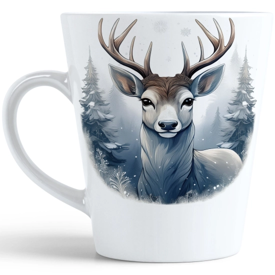 ŚWIĄTECZNY KUBEK LATTE 330ml PREZENT ŚWIĘTA ZIMOWY RENIFER JELEŃ MIKOŁAJ