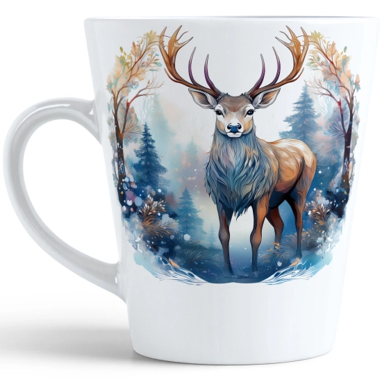 ŚWIĄTECZNY KUBEK LATTE 330ml PREZENT ŚWIĘTA ZIMOWY RENIFER JELEŃ MIKOŁAJ