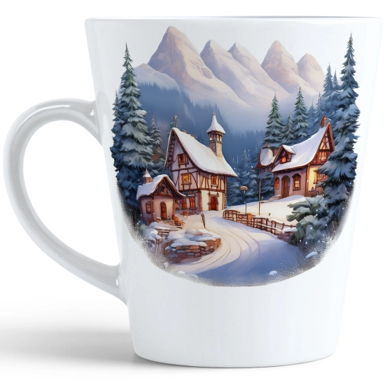 ŚWIĄTECZNY KUBEK LATTE 330ml PREZENT ŚWIĘTA ZIMOWY RENIFER JELEŃ MIKOŁAJ