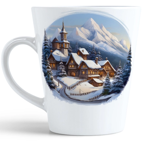 ŚWIĄTECZNY KUBEK LATTE 330ml PREZENT ŚWIĘTA ZIMOWY RENIFER JELEŃ MIKOŁAJ