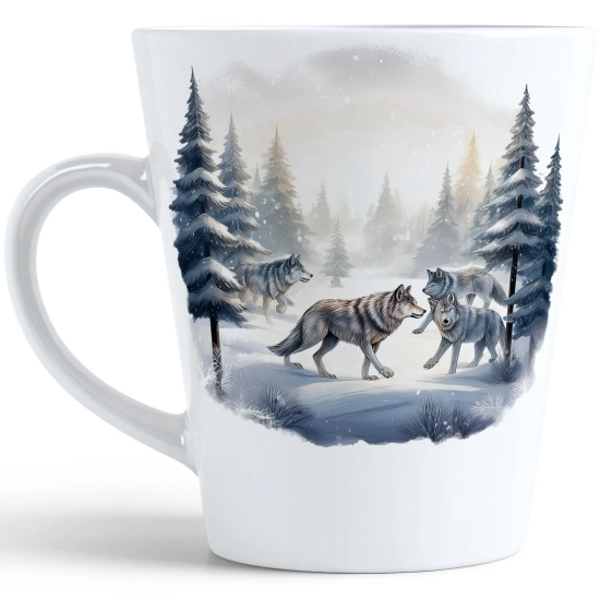ŚWIĄTECZNY KUBEK LATTE 330ml PREZENT ŚWIĘTA ZIMOWY RENIFER JELEŃ MIKOŁAJ