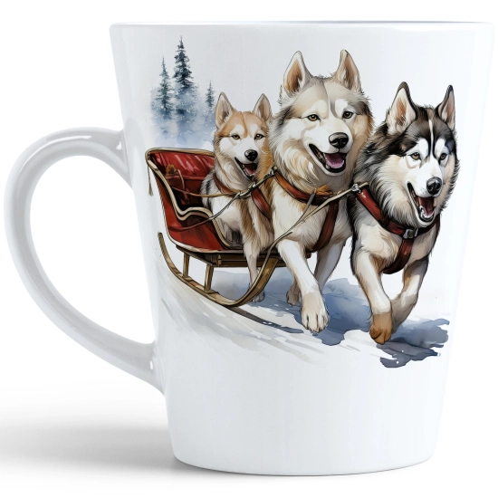 ŚWIĄTECZNY KUBEK LATTE 330ml PREZENT ŚWIĘTA ZIMOWY RENIFER JELEŃ MIKOŁAJ