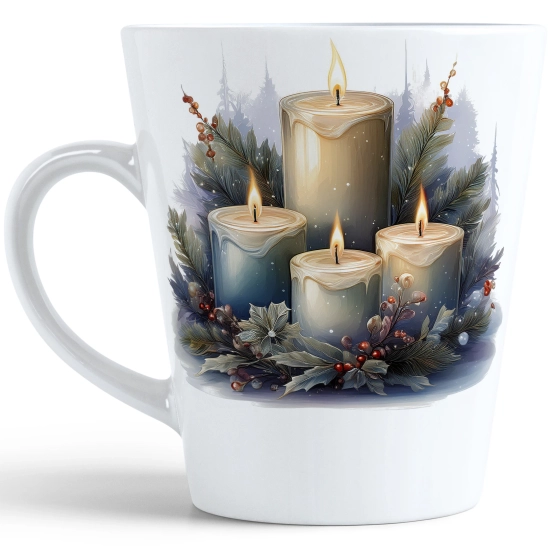 ŚWIĄTECZNY KUBEK LATTE 330ml PREZENT ŚWIĘTA ZIMOWY RENIFER JELEŃ MIKOŁAJ