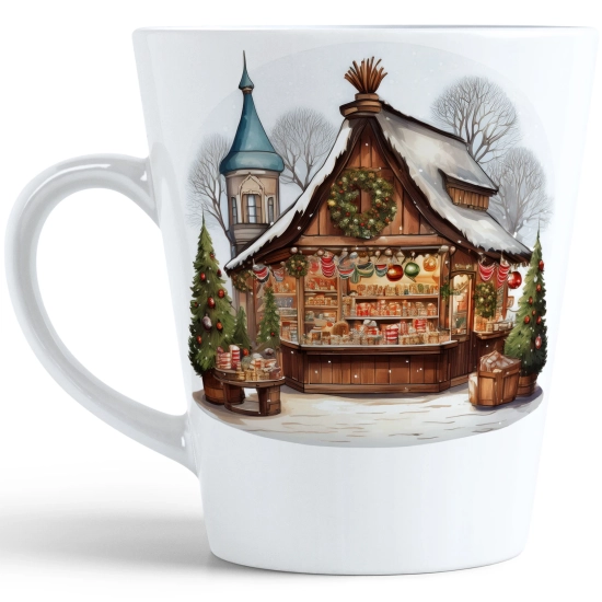 ŚWIĄTECZNY KUBEK LATTE 330ml PREZENT ŚWIĘTA ZIMOWY RENIFER JELEŃ MIKOŁAJ