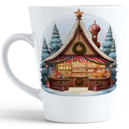 ŚWIĄTECZNY KUBEK LATTE 330ml PREZENT ŚWIĘTA ZIMOWY RENIFER JELEŃ MIKOŁAJ