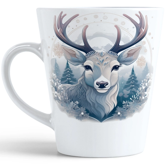 ŚWIĄTECZNY KUBEK LATTE 330ml PREZENT ŚWIĘTA ZIMOWY RENIFER JELEŃ MIKOŁAJ