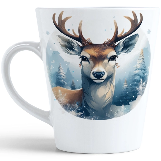 ŚWIĄTECZNY KUBEK LATTE 330ml PREZENT ŚWIĘTA ZIMOWY RENIFER JELEŃ MIKOŁAJ