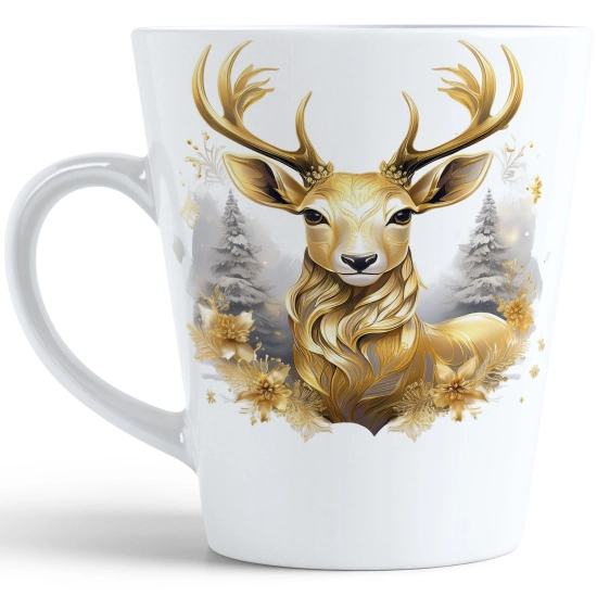 ŚWIĄTECZNY KUBEK LATTE 330ml PREZENT ŚWIĘTA ZIMOWY RENIFER JELEŃ MIKOŁAJ