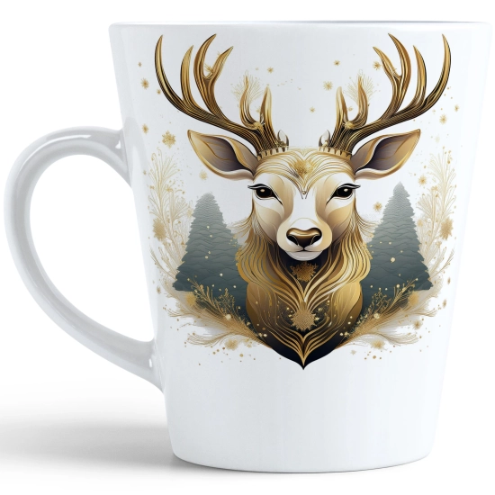 ŚWIĄTECZNY KUBEK LATTE 330ml PREZENT ŚWIĘTA ZIMOWY RENIFER JELEŃ MIKOŁAJ