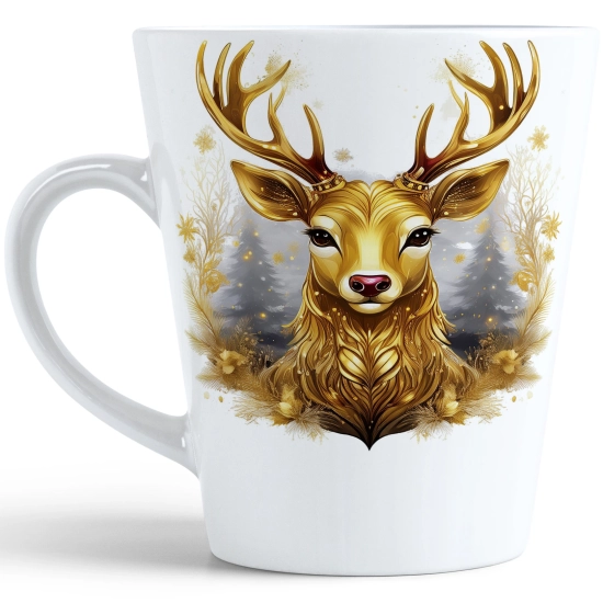 ŚWIĄTECZNY KUBEK LATTE 330ml PREZENT ŚWIĘTA ZIMOWY RENIFER JELEŃ MIKOŁAJ