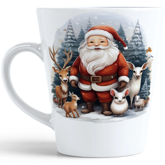 ŚWIĄTECZNY KUBEK LATTE 330ml PREZENT ŚWIĘTA ZIMOWY RENIFER JELEŃ MIKOŁAJ