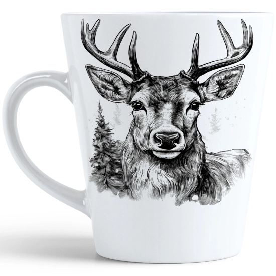 ŚWIĄTECZNY KUBEK LATTE 330ml PREZENT ŚWIĘTA ZIMOWY RENIFER JELEŃ MIKOŁAJ
