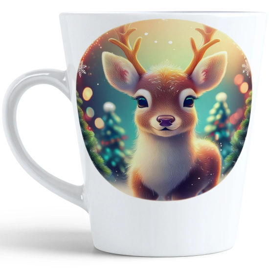 ŚWIĄTECZNY KUBEK LATTE 330ml PREZENT ŚWIĘTA ZIMOWY RENIFER JELEŃ MIKOŁAJ