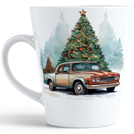 ŚWIĄTECZNY KUBEK LATTE 330ml PREZENT ŚWIĘTA ZIMOWY RENIFER JELEŃ MIKOŁAJ