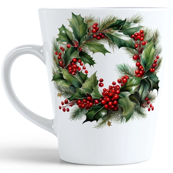 ŚWIĄTECZNY KUBEK LATTE 330ml PREZENT ŚWIĘTA ZIMOWY RENIFER JELEŃ MIKOŁAJ