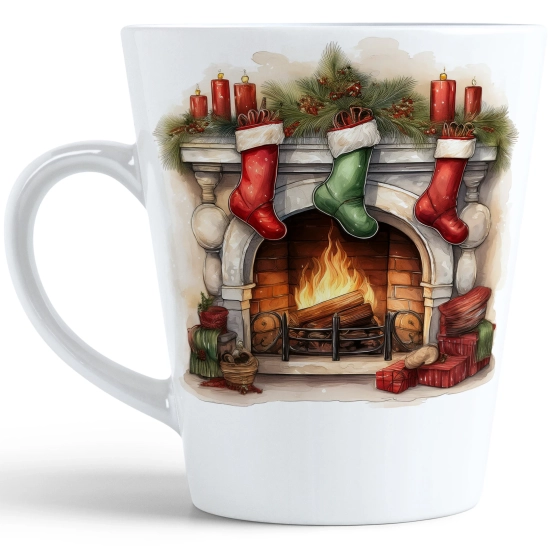 ŚWIĄTECZNY KUBEK LATTE 330ml PREZENT ŚWIĘTA ZIMOWY RENIFER JELEŃ MIKOŁAJ