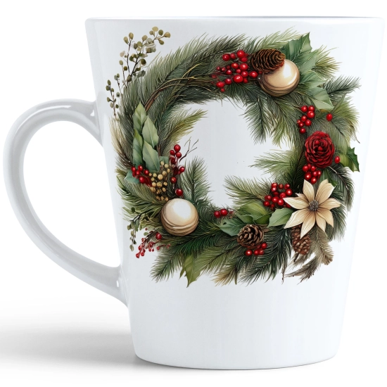 ŚWIĄTECZNY KUBEK LATTE 330ml PREZENT ŚWIĘTA ZIMOWY RENIFER JELEŃ MIKOŁAJ