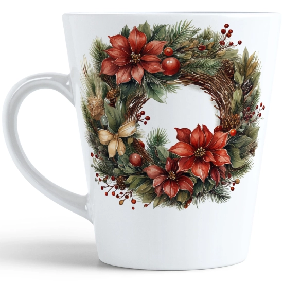 ŚWIĄTECZNY KUBEK LATTE 330ml PREZENT ŚWIĘTA ZIMOWY RENIFER JELEŃ MIKOŁAJ