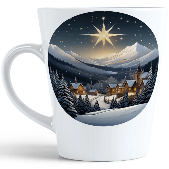 ŚWIĄTECZNY KUBEK LATTE 330ml PREZENT ŚWIĘTA ZIMOWY RENIFER JELEŃ MIKOŁAJ