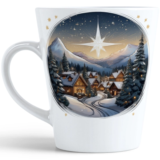 ŚWIĄTECZNY KUBEK LATTE 330ml PREZENT ŚWIĘTA ZIMOWY RENIFER JELEŃ MIKOŁAJ