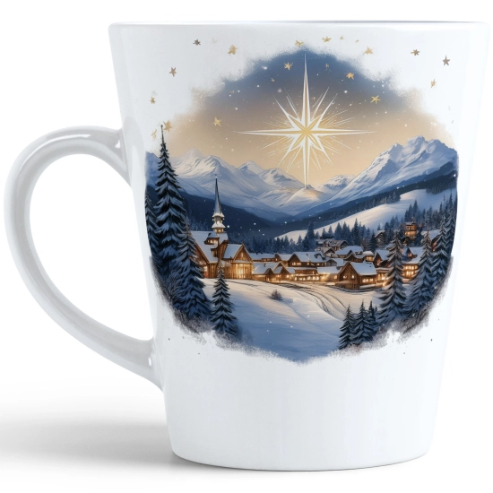ŚWIĄTECZNY KUBEK LATTE 330ml PREZENT ŚWIĘTA ZIMOWY RENIFER JELEŃ MIKOŁAJ
