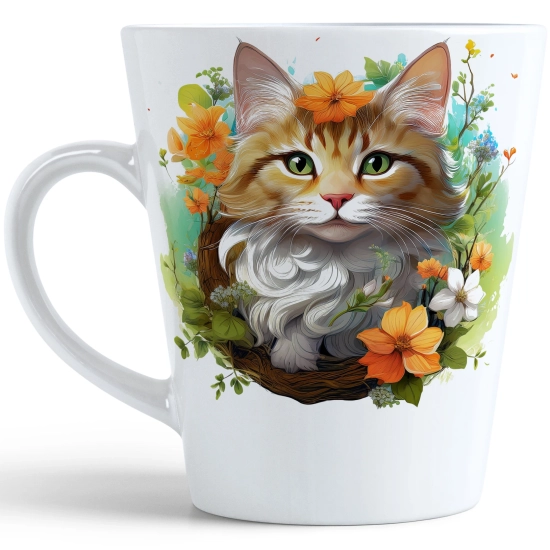 WIOSENNY WIELKANOCNY KUBEK LATTE 330ml PREZENT WIOSNA KOT