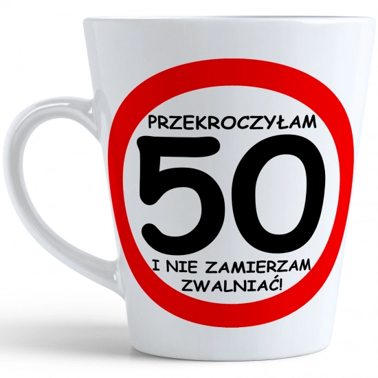 KUBEK LATTE PREZENT URODZINY 50 PIĘĆDZIESIĄTKĘ ZNAK