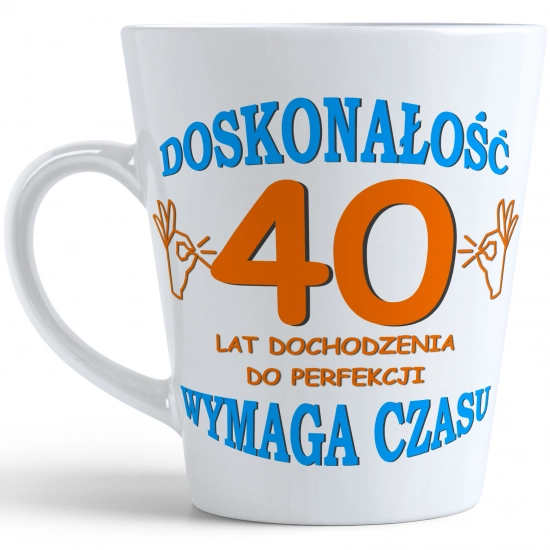 KUBEK LATTE PREZENT URODZINY 40 CZTERDZIESTKĘ ZNAK