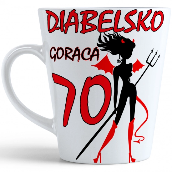 KUBEK LATTE PREZENT URODZINY 70 SIEDEMDZIESIĄTKĘ ZNAK