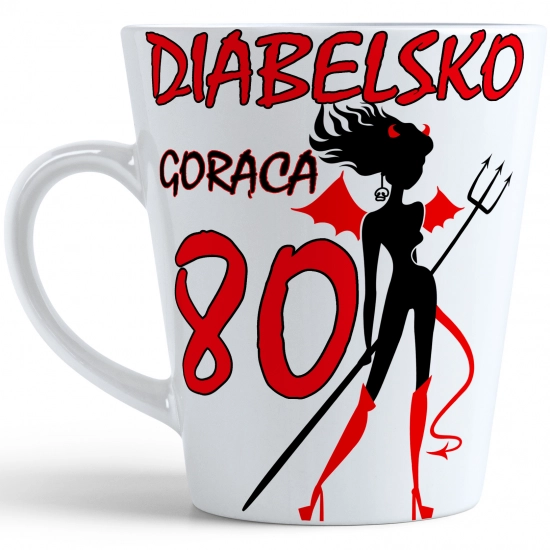 KUBEK LATTE PREZENT URODZINY 80 OSIEMDZIESIĄTKĘ ZNAK