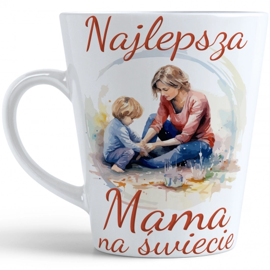 KUBEK LATTE 330ml DLA MAMY Z NADRUKIEM NA PREZENT DZIEŃ MATKI MAMA MAMUSIA