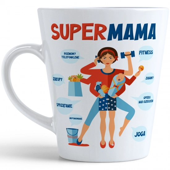 KUBEK LATTE 330ml DLA MAMY Z NADRUKIEM NA PREZENT DZIEŃ MATKI MAMA MAMUSIA