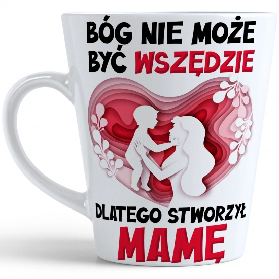 KUBEK LATTE 330ml DLA MAMY Z NADRUKIEM NA PREZENT DZIEŃ MATKI MAMA MAMUSIA