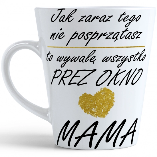 KUBEK LATTE 330ml DLA MAMY Z NADRUKIEM NA PREZENT DZIEŃ MATKI MAMA MAMUSIA