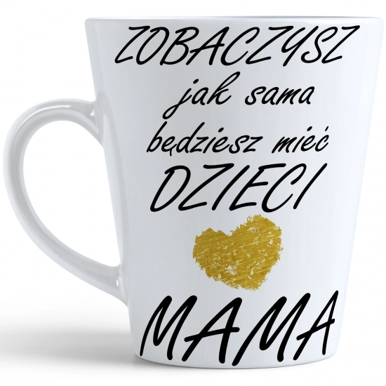 KUBEK LATTE 330ml DLA MAMY Z NADRUKIEM NA PREZENT DZIEŃ MATKI MAMA MAMUSIA