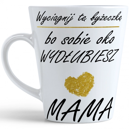 KUBEK LATTE 330ml DLA MAMY Z NADRUKIEM NA PREZENT DZIEŃ MATKI MAMA MAMUSIA