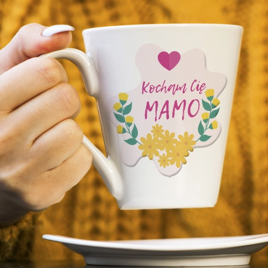 KUBEK LATTE 330ml DLA MAMY Z NADRUKIEM NA PREZENT DZIEŃ MATKI MAMA MAMUSIA
