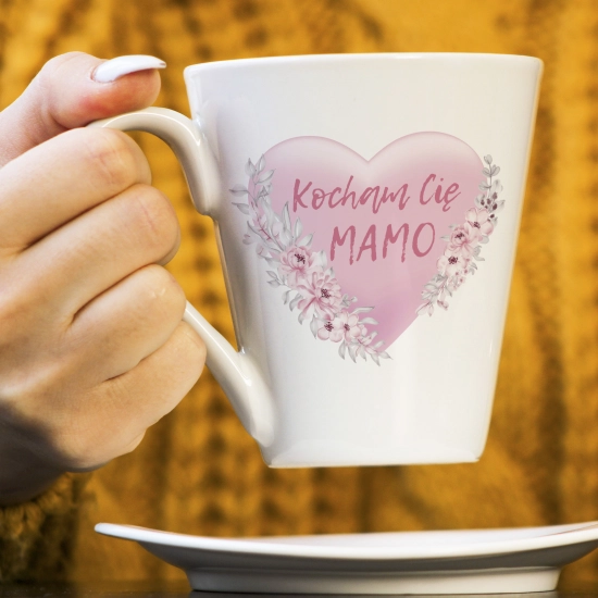 KUBEK LATTE 330ml DLA MAMY Z NADRUKIEM NA PREZENT DZIEŃ MATKI MAMA MAMUSIA