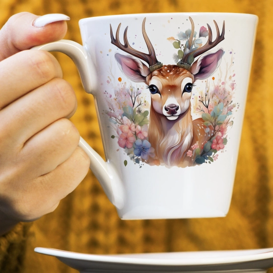 WIOSENNY WIELKANOCNY KUBEK LATTE 330ml PREZENT WIOSNA JELEŃ