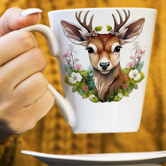 WIOSENNY WIELKANOCNY KUBEK LATTE 330ml PREZENT WIOSNA JELEŃ