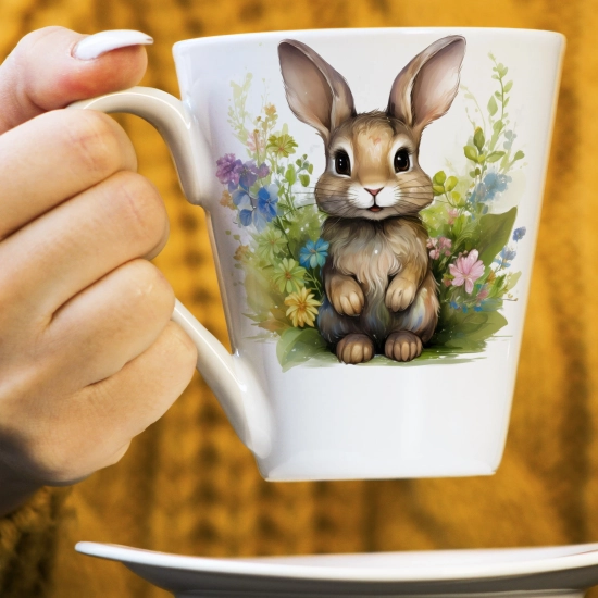 WIOSENNY WIELKANOCNY KUBEK LATTE 330ml PREZENT WIOSNA KRÓLIK