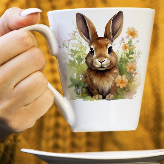 WIOSENNY WIELKANOCNY KUBEK LATTE 330ml PREZENT WIOSNA ZAJĄC