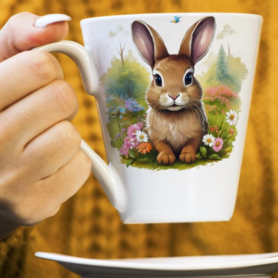WIOSENNY WIELKANOCNY KUBEK LATTE 330ml PREZENT WIOSNA ZAJĄC