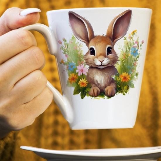 WIOSENNY WIELKANOCNY KUBEK LATTE 330ml PREZENT WIOSNA ZAJĄC