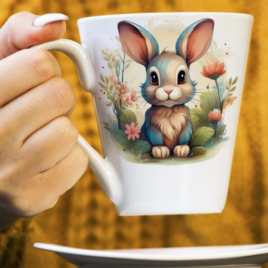 WIOSENNY WIELKANOCNY KUBEK LATTE 330ml PREZENT WIOSNA ZAJĄC